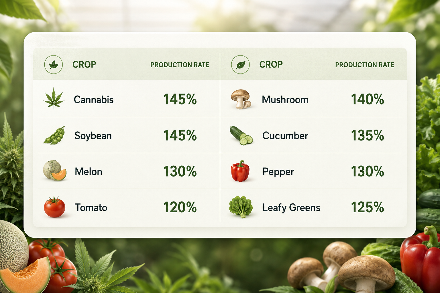 Zoecore increased production rates — verified yield gains across 30+ crop types