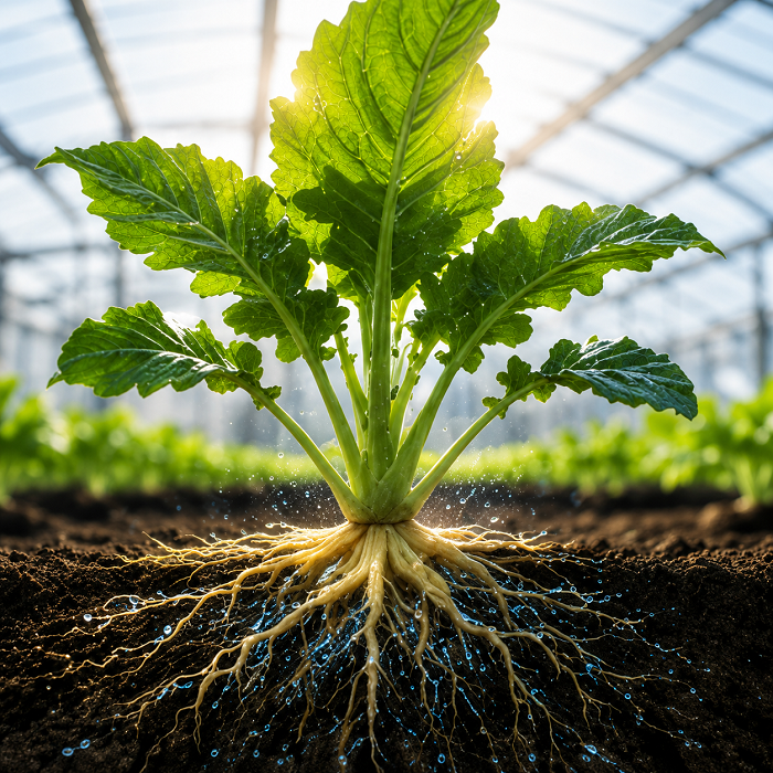 Healthy crop with strong roots — the yield outcome