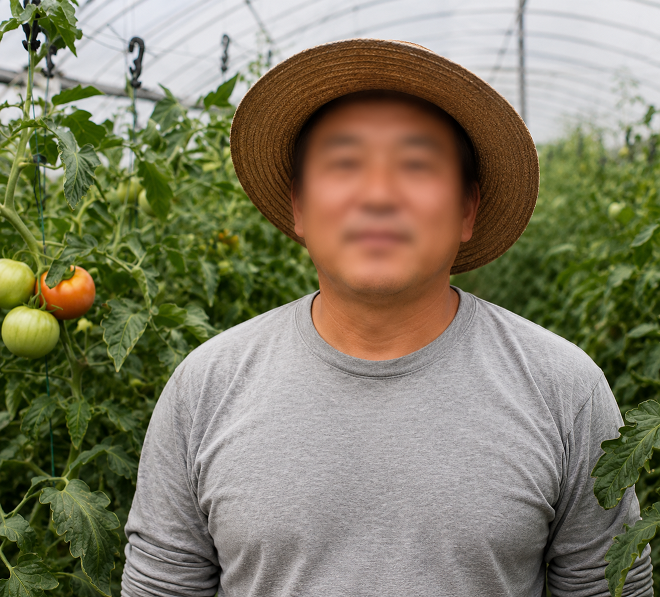 Mr. Kim, farm owner, South Korea